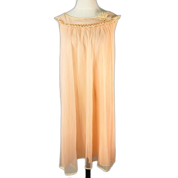 Vintage | Gossard Artemis | Peach Dreams Negligee Nightie | Made in USA | Sz M - Picture 2 of 8